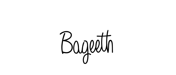 Design your own signature with our free online signature maker. With this signature software, you can create a handwritten (Angelique-Rose-font-FFP) signature for name Bageeth. Bageeth signature style 5 images and pictures png