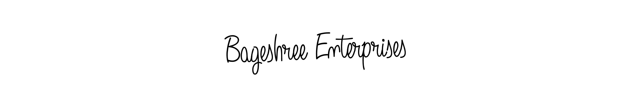 Design your own signature with our free online signature maker. With this signature software, you can create a handwritten (Angelique-Rose-font-FFP) signature for name Bageshree Enterprises. Bageshree Enterprises signature style 5 images and pictures png