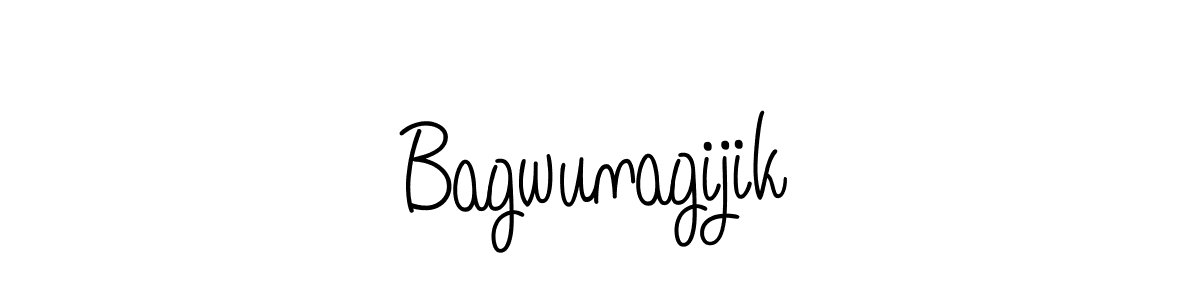How to make Bagwunagijik name signature. Use Angelique-Rose-font-FFP style for creating short signs online. This is the latest handwritten sign. Bagwunagijik signature style 5 images and pictures png