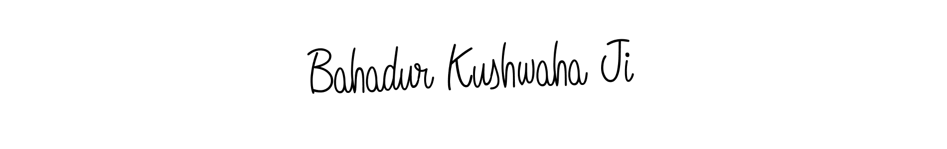 You should practise on your own different ways (Angelique-Rose-font-FFP) to write your name (Bahadur Kushwaha Ji) in signature. don't let someone else do it for you. Bahadur Kushwaha Ji signature style 5 images and pictures png