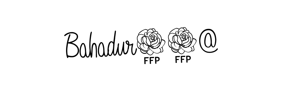 Use a signature maker to create a handwritten signature online. With this signature software, you can design (Angelique-Rose-font-FFP) your own signature for name Bahadur71@. Bahadur71@ signature style 5 images and pictures png