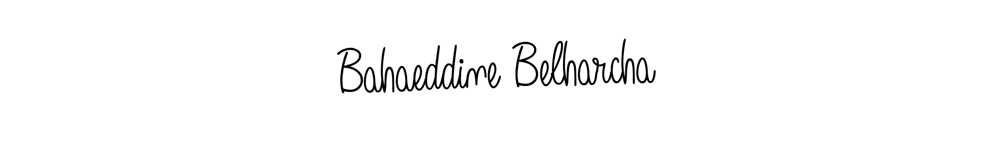 Design your own signature with our free online signature maker. With this signature software, you can create a handwritten (Angelique-Rose-font-FFP) signature for name Bahaeddine Belharcha. Bahaeddine Belharcha signature style 5 images and pictures png