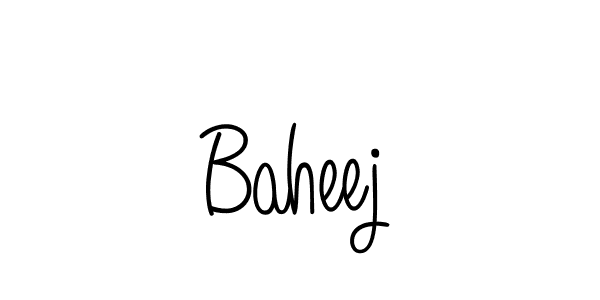 Baheej stylish signature style. Best Handwritten Sign (Angelique-Rose-font-FFP) for my name. Handwritten Signature Collection Ideas for my name Baheej. Baheej signature style 5 images and pictures png