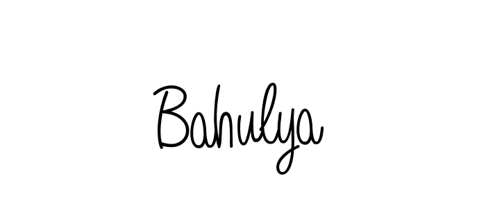 Make a beautiful signature design for name Bahulya. With this signature (Angelique-Rose-font-FFP) style, you can create a handwritten signature for free. Bahulya signature style 5 images and pictures png