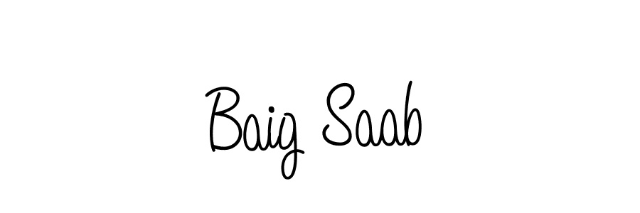 Also we have Baig Saab name is the best signature style. Create professional handwritten signature collection using Angelique-Rose-font-FFP autograph style. Baig Saab signature style 5 images and pictures png