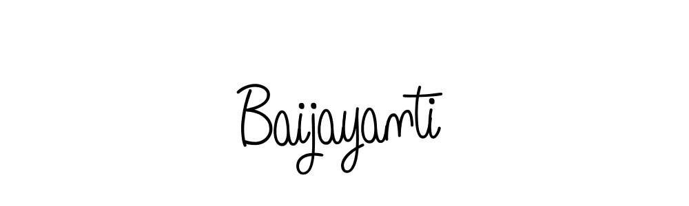 Design your own signature with our free online signature maker. With this signature software, you can create a handwritten (Angelique-Rose-font-FFP) signature for name Baijayanti. Baijayanti signature style 5 images and pictures png