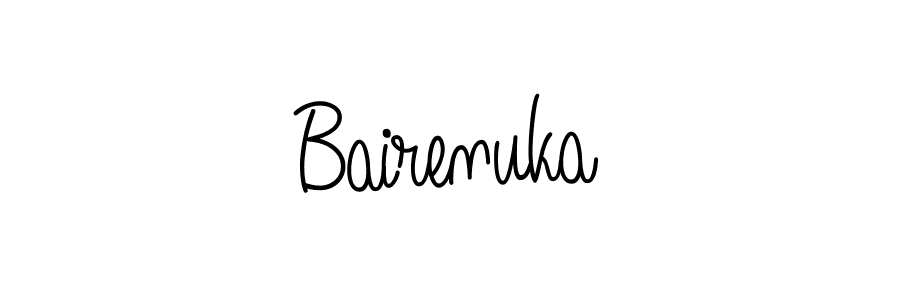 Make a beautiful signature design for name Bairenuka. With this signature (Angelique-Rose-font-FFP) style, you can create a handwritten signature for free. Bairenuka signature style 5 images and pictures png