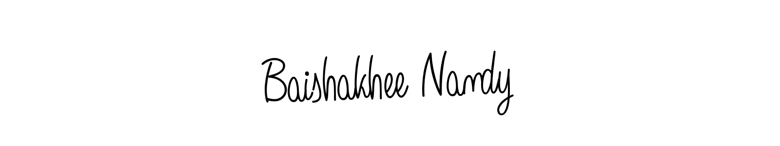 Use a signature maker to create a handwritten signature online. With this signature software, you can design (Angelique-Rose-font-FFP) your own signature for name Baishakhee Nandy. Baishakhee Nandy signature style 5 images and pictures png
