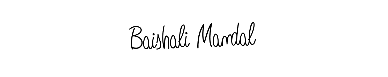 You should practise on your own different ways (Angelique-Rose-font-FFP) to write your name (Baishali Mandal) in signature. don't let someone else do it for you. Baishali Mandal signature style 5 images and pictures png