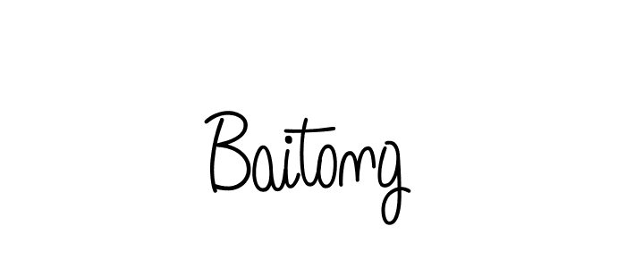 How to make Baitong name signature. Use Angelique-Rose-font-FFP style for creating short signs online. This is the latest handwritten sign. Baitong signature style 5 images and pictures png