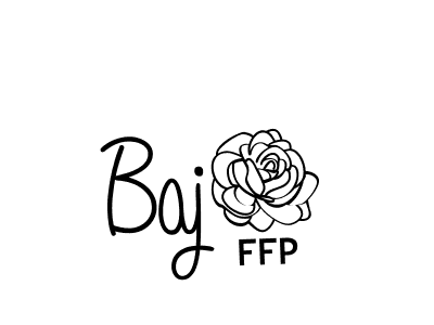 You should practise on your own different ways (Angelique-Rose-font-FFP) to write your name (Baj9) in signature. don't let someone else do it for you. Baj9 signature style 5 images and pictures png