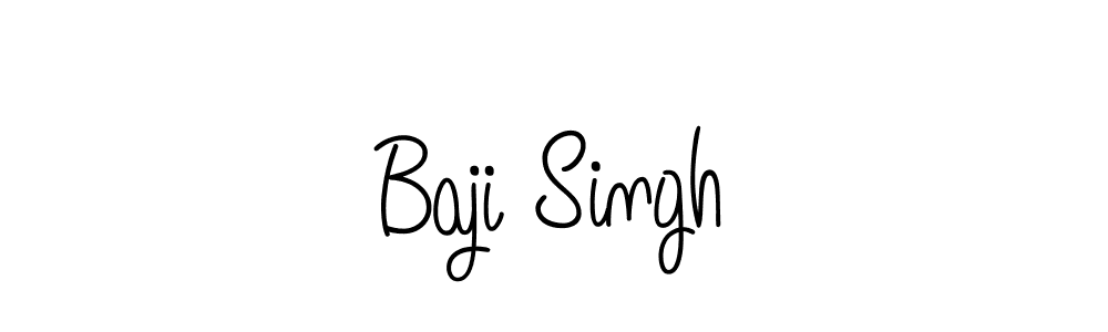 Use a signature maker to create a handwritten signature online. With this signature software, you can design (Angelique-Rose-font-FFP) your own signature for name Baji Singh. Baji Singh signature style 5 images and pictures png