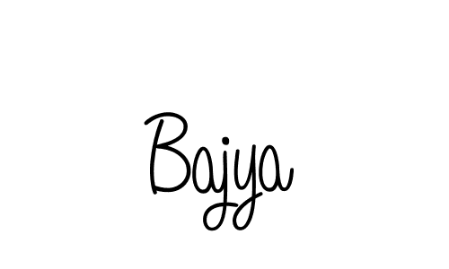 Bajya stylish signature style. Best Handwritten Sign (Angelique-Rose-font-FFP) for my name. Handwritten Signature Collection Ideas for my name Bajya. Bajya signature style 5 images and pictures png