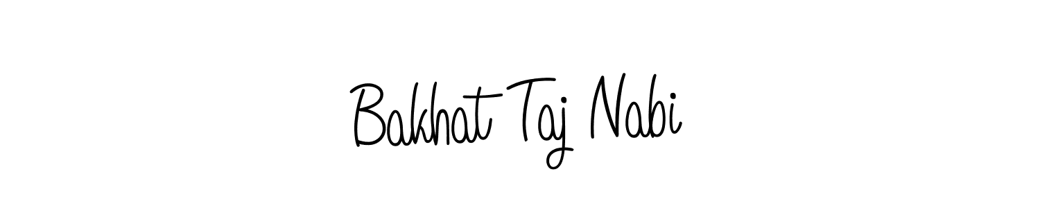 How to make Bakhat Taj Nabi signature? Angelique-Rose-font-FFP is a professional autograph style. Create handwritten signature for Bakhat Taj Nabi name. Bakhat Taj Nabi signature style 5 images and pictures png