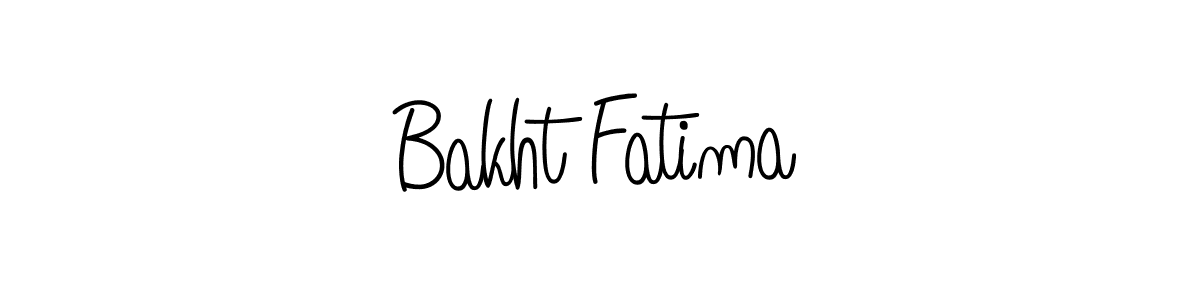 Check out images of Autograph of Bakht Fatima name. Actor Bakht Fatima Signature Style. Angelique-Rose-font-FFP is a professional sign style online. Bakht Fatima signature style 5 images and pictures png