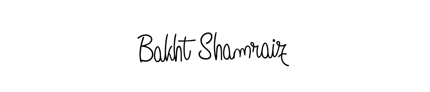 if you are searching for the best signature style for your name Bakht Shamraiz. so please give up your signature search. here we have designed multiple signature styles  using Angelique-Rose-font-FFP. Bakht Shamraiz signature style 5 images and pictures png