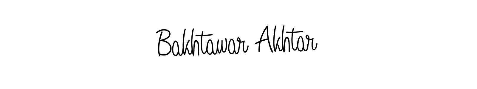 Make a beautiful signature design for name Bakhtawar Akhtar. With this signature (Angelique-Rose-font-FFP) style, you can create a handwritten signature for free. Bakhtawar Akhtar signature style 5 images and pictures png