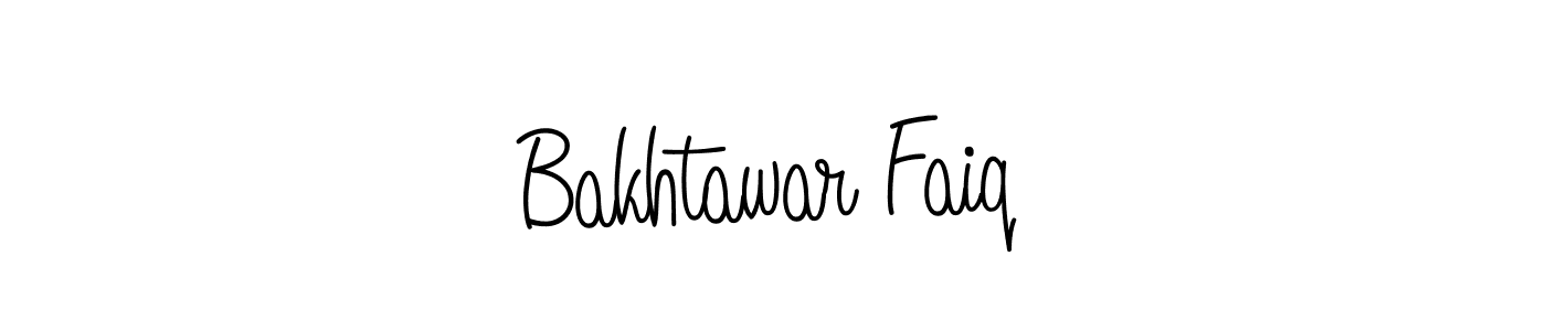Make a beautiful signature design for name Bakhtawar Faiq. With this signature (Angelique-Rose-font-FFP) style, you can create a handwritten signature for free. Bakhtawar Faiq signature style 5 images and pictures png