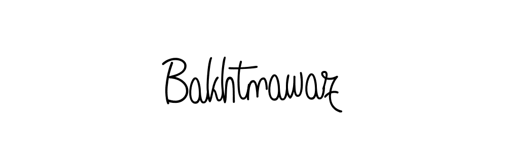 Make a beautiful signature design for name Bakhtnawaz. With this signature (Angelique-Rose-font-FFP) style, you can create a handwritten signature for free. Bakhtnawaz signature style 5 images and pictures png