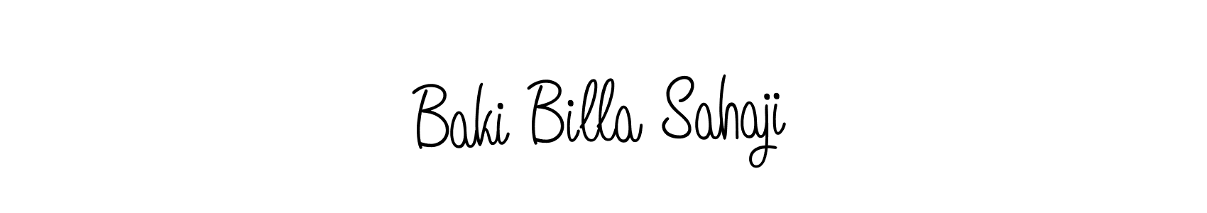 You should practise on your own different ways (Angelique-Rose-font-FFP) to write your name (Baki Billa Sahaji) in signature. don't let someone else do it for you. Baki Billa Sahaji signature style 5 images and pictures png