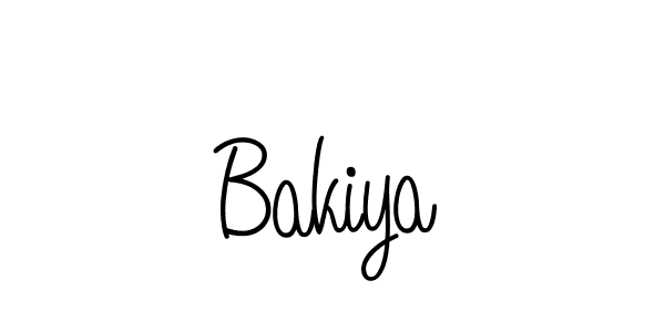 You should practise on your own different ways (Angelique-Rose-font-FFP) to write your name (Bakiya) in signature. don't let someone else do it for you. Bakiya signature style 5 images and pictures png