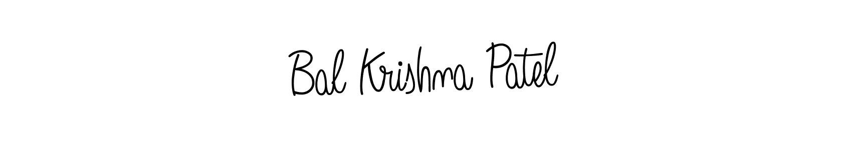 You should practise on your own different ways (Angelique-Rose-font-FFP) to write your name (Bal Krishna Patel) in signature. don't let someone else do it for you. Bal Krishna Patel signature style 5 images and pictures png