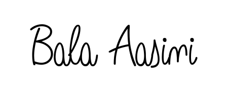A modern signature idea for name Bala Aasini using Angelique-Rose-font-FFP font. Clean strokes and elegant curves make it stand out instantly. Bala Aasini signature style 5 images and pictures png