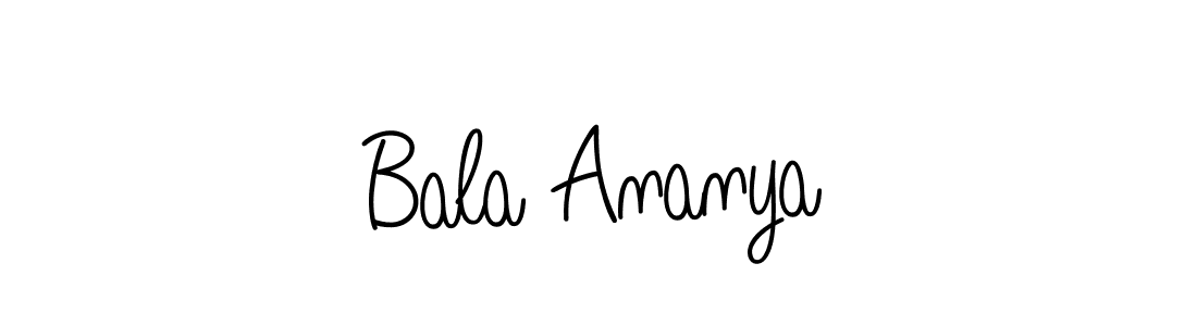 Make a beautiful signature design for name Bala Ananya. With this signature (Angelique-Rose-font-FFP) style, you can create a handwritten signature for free. Bala Ananya signature style 5 images and pictures png