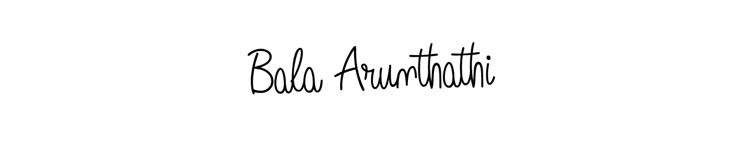 Design your own signature with our free online signature maker. With this signature software, you can create a handwritten (Angelique-Rose-font-FFP) signature for name Bala Arunthathi. Bala Arunthathi signature style 5 images and pictures png