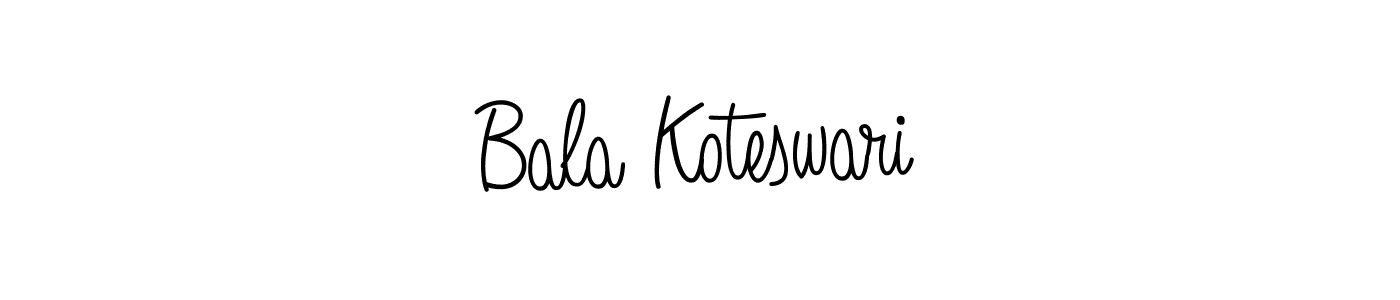 Use a signature maker to create a handwritten signature online. With this signature software, you can design (Angelique-Rose-font-FFP) your own signature for name Bala Koteswari. Bala Koteswari signature style 5 images and pictures png