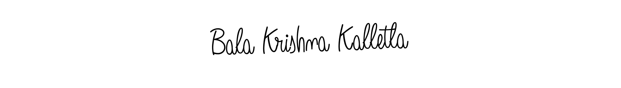 You should practise on your own different ways (Angelique-Rose-font-FFP) to write your name (Bala Krishna Kalletla) in signature. don't let someone else do it for you. Bala Krishna Kalletla signature style 5 images and pictures png