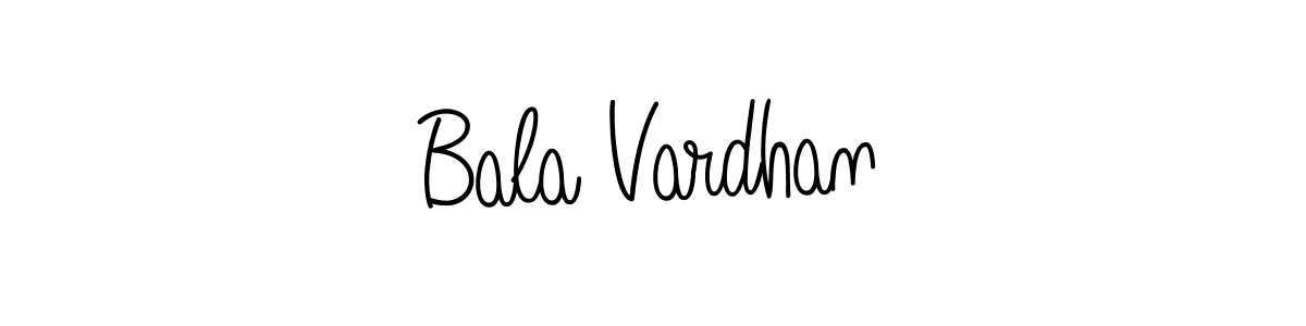 You should practise on your own different ways (Angelique-Rose-font-FFP) to write your name (Bala Vardhan) in signature. don't let someone else do it for you. Bala Vardhan signature style 5 images and pictures png