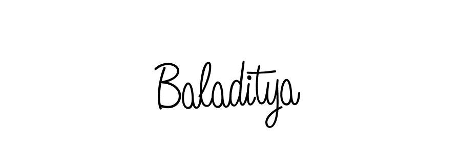 You should practise on your own different ways (Angelique-Rose-font-FFP) to write your name (Baladitya) in signature. don't let someone else do it for you. Baladitya signature style 5 images and pictures png