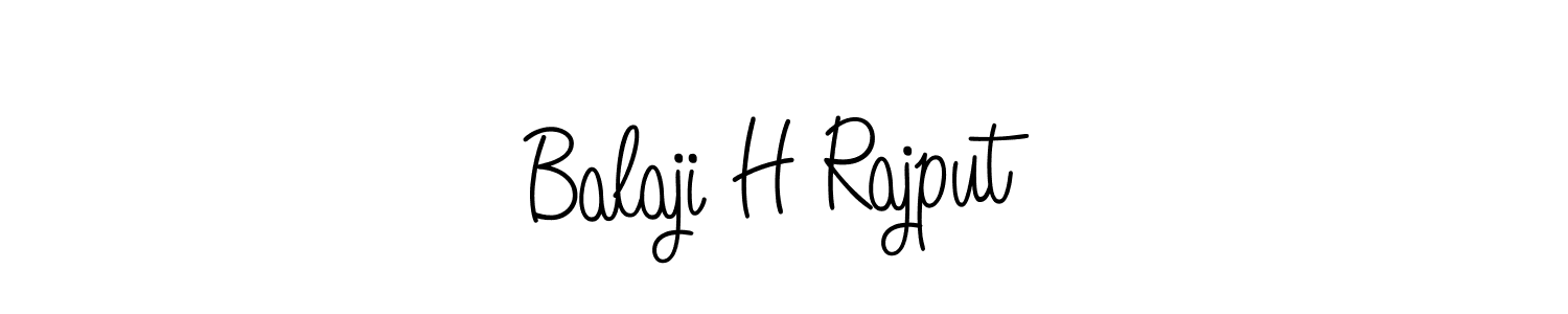 How to make Balaji H Rajput signature? Angelique-Rose-font-FFP is a professional autograph style. Create handwritten signature for Balaji H Rajput name. Balaji H Rajput signature style 5 images and pictures png