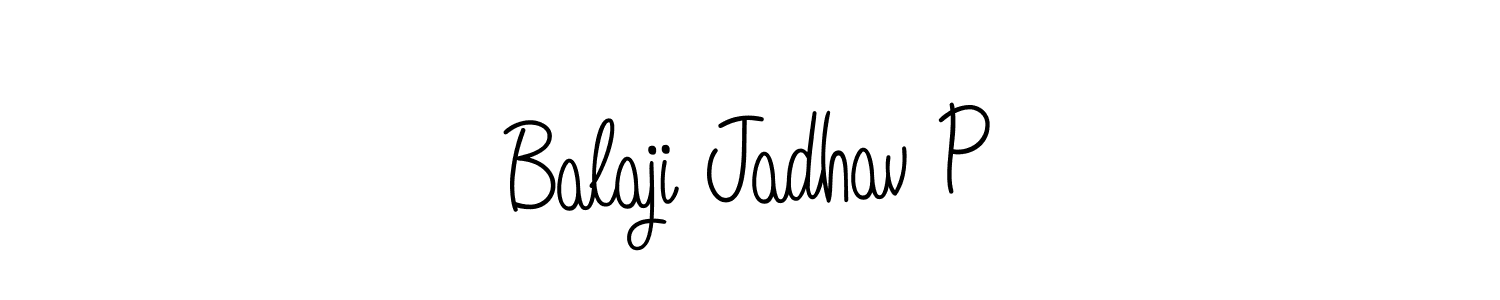 Balaji Jadhav P stylish signature style. Best Handwritten Sign (Angelique-Rose-font-FFP) for my name. Handwritten Signature Collection Ideas for my name Balaji Jadhav P. Balaji Jadhav P signature style 5 images and pictures png