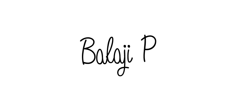 How to make Balaji P name signature. Use Angelique-Rose-font-FFP style for creating short signs online. This is the latest handwritten sign. Balaji P signature style 5 images and pictures png