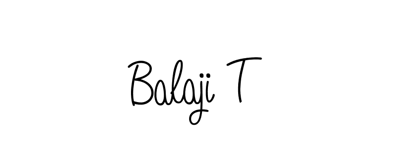 How to make Balaji T name signature. Use Angelique-Rose-font-FFP style for creating short signs online. This is the latest handwritten sign. Balaji T signature style 5 images and pictures png