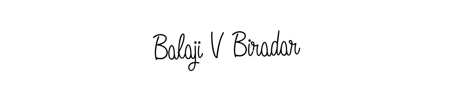 How to make Balaji V Biradar name signature. Use Angelique-Rose-font-FFP style for creating short signs online. This is the latest handwritten sign. Balaji V Biradar signature style 5 images and pictures png