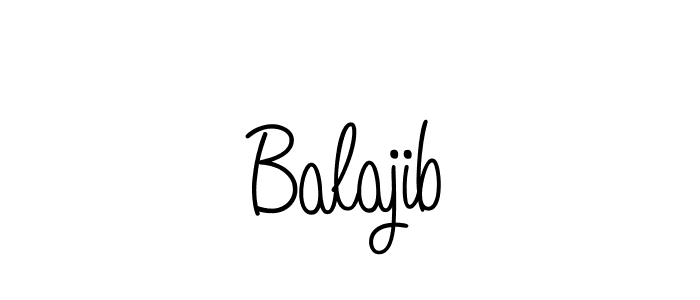 You should practise on your own different ways (Angelique-Rose-font-FFP) to write your name (Balajib) in signature. don't let someone else do it for you. Balajib signature style 5 images and pictures png