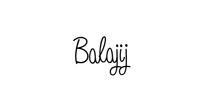 Use a signature maker to create a handwritten signature online. With this signature software, you can design (Angelique-Rose-font-FFP) your own signature for name Balajij. Balajij signature style 5 images and pictures png