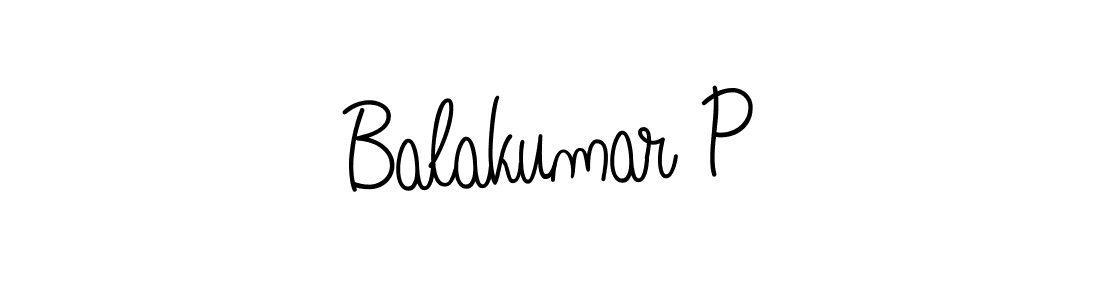 Use a signature maker to create a handwritten signature online. With this signature software, you can design (Angelique-Rose-font-FFP) your own signature for name Balakumar P. Balakumar P signature style 5 images and pictures png