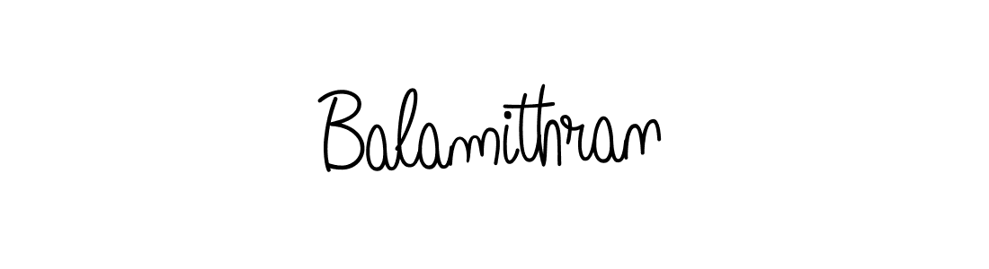 You should practise on your own different ways (Angelique-Rose-font-FFP) to write your name (Balamithran) in signature. don't let someone else do it for you. Balamithran signature style 5 images and pictures png