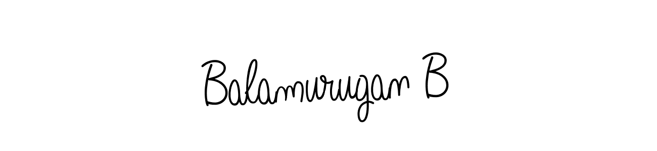 Use a signature maker to create a handwritten signature online. With this signature software, you can design (Angelique-Rose-font-FFP) your own signature for name Balamurugan B. Balamurugan B signature style 5 images and pictures png