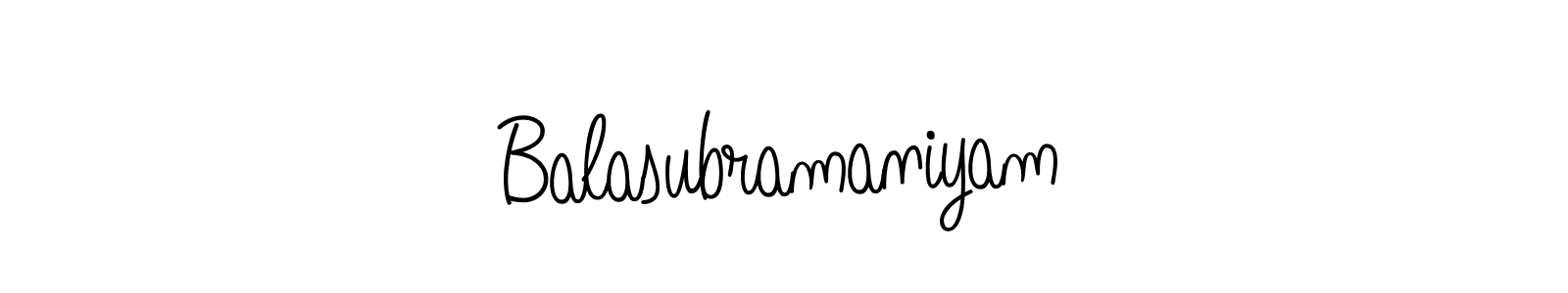 You should practise on your own different ways (Angelique-Rose-font-FFP) to write your name (Balasubramaniyam) in signature. don't let someone else do it for you. Balasubramaniyam signature style 5 images and pictures png