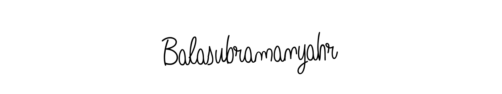 Make a beautiful signature design for name Balasubramanyahr. With this signature (Angelique-Rose-font-FFP) style, you can create a handwritten signature for free. Balasubramanyahr signature style 5 images and pictures png