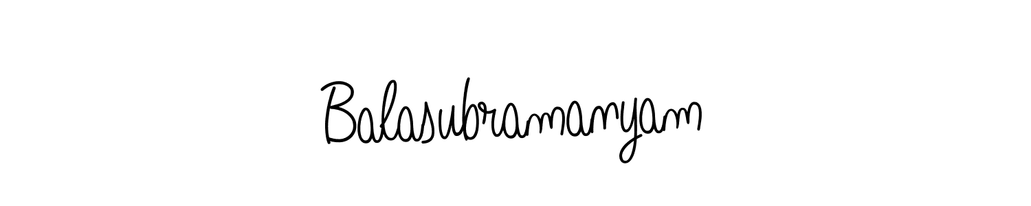 Balasubramanyam stylish signature style. Best Handwritten Sign (Angelique-Rose-font-FFP) for my name. Handwritten Signature Collection Ideas for my name Balasubramanyam. Balasubramanyam signature style 5 images and pictures png