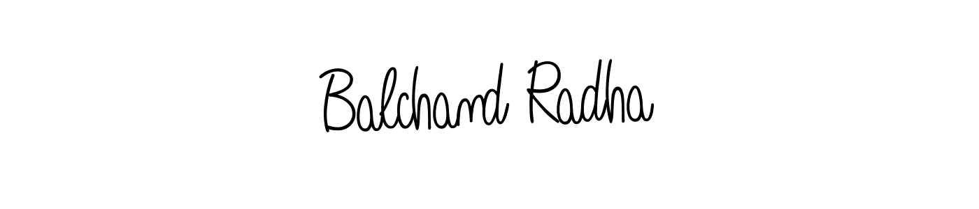 You should practise on your own different ways (Angelique-Rose-font-FFP) to write your name (Balchand Radha) in signature. don't let someone else do it for you. Balchand Radha signature style 5 images and pictures png