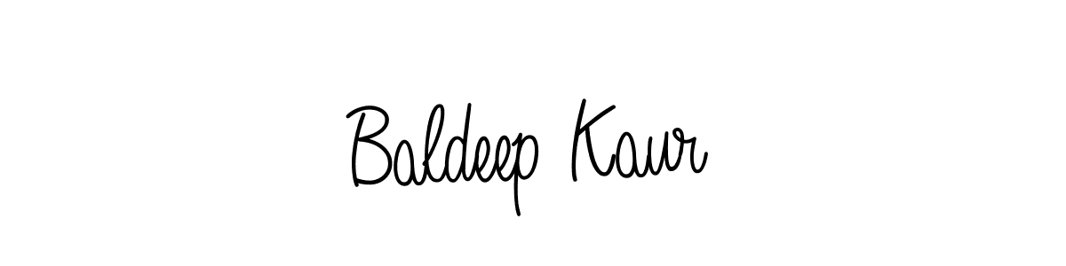 Create a beautiful signature design for name Baldeep Kaur. With this signature (Angelique-Rose-font-FFP) fonts, you can make a handwritten signature for free. Baldeep Kaur signature style 5 images and pictures png