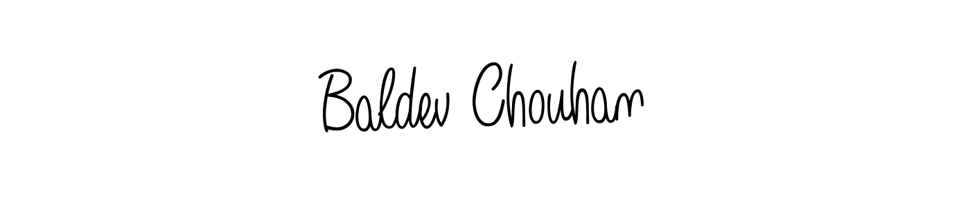 How to make Baldev Chouhan name signature. Use Angelique-Rose-font-FFP style for creating short signs online. This is the latest handwritten sign. Baldev Chouhan signature style 5 images and pictures png