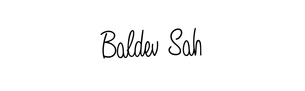 You should practise on your own different ways (Angelique-Rose-font-FFP) to write your name (Baldev Sah) in signature. don't let someone else do it for you. Baldev Sah signature style 5 images and pictures png